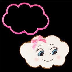 Вырубка для пряника "Облако" пластик большой, 12 см