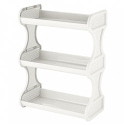Полка навесная Keeplex Rattan трехсекционная 32,4х17х41,8см KL168212048 белое облако