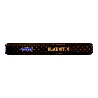 BLACK OPIUM, Satya (Благовония ЧЁРНЫЙ ОПИУМ, Сатья), шестигранник, 20 палочек.
