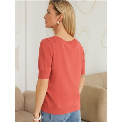 Джемпер тонкой вязки из вискозы с нейлоном