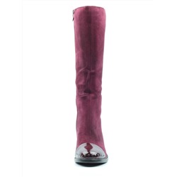 A396-371BM-2 WINE Сапоги женские (натуральная замша, натуральный мех (еврозима)) размер 39