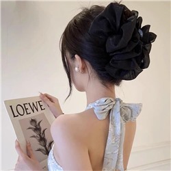 Пышный краб для волос с бантом