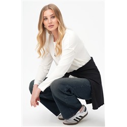 Женский лонгслив оверсайз из футера двухнитки Happyfox