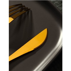 Набор столовых приборов из нержавеющей стали Magistro «Блинк», 4 предмета, цвет золотой