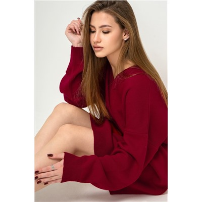 Женский удлиненный джемпер оверсайз с V-вырезом Happyfox