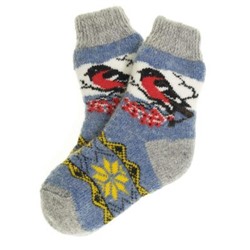 Носки детские "Снегирь с орнаментом" 6671-1