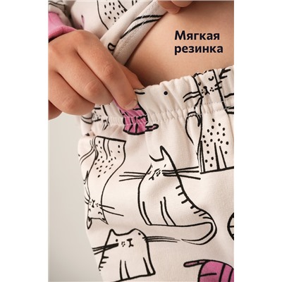 Пижама из футера с начесом для девочки Happyfox