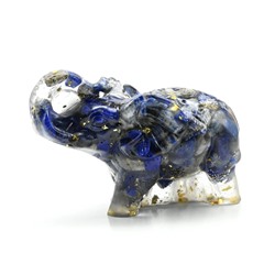 Фигурка из лазурита и смолы "Слон" 84*40*55мм