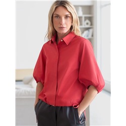Блузка из легкого хлопкового поплина
