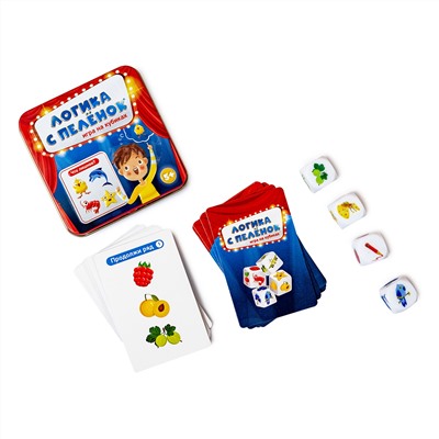 Настольная игра «Логика с пеленок» в жестяной коробке