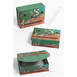 Коробки подарочные прямоугольные 3 в 1 с рисунком, 30,3*21,3*9,5 см (SF-5640G)