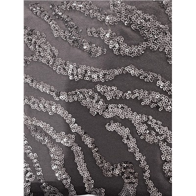 Нарядная футболка с принтом пайетками из премиального хлопка с эластаном