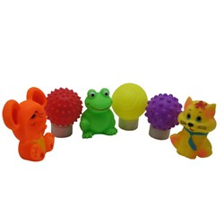 Резиновые игрушки  Мячики и зверушки 6шт 20*20см / пакет 3675