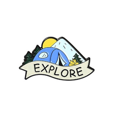 Металлический значок "Explore"