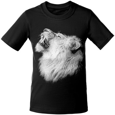 Футболка детская Like a Lion, черная