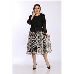 Lady Style Classic 2531 черный-зебра, Платье