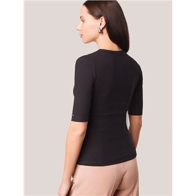 Джемпер из трикотажа в широкий рубчик