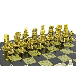 Шахматы подарочные с металлическими фигурами "Египет", 350*350мм