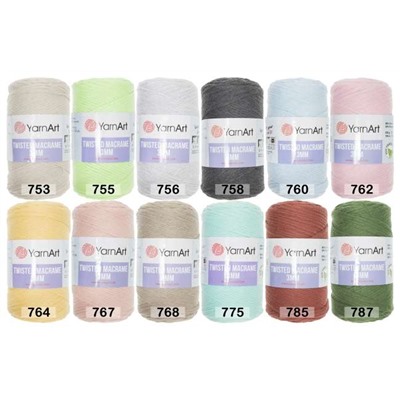 Пряжа Yarnart Macrame Twisted 3 Mm