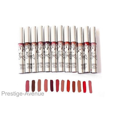 Жидкая помада Kylie Holiday Edition Silver 3,25 ml (упаковка 12 оттенков)