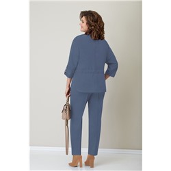 VOLNA 1287 темно-голубой/молочно-белый, Брюки,  Блуза,  Жакет