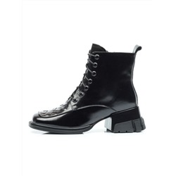 CYY11-1 BLACK Ботинки демисезонные женские (натуральная кожа, байка) размер 36