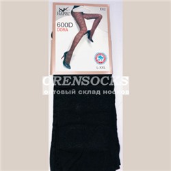 ФАНТАЗИЙНЫЕ КОЛГОТКИ DORA 600 DEN ЧЕРНЫЕ С ПРИНТОМ НАРИС G62,E62
