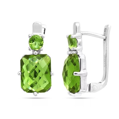 Серьги из серебра султанит, Арте