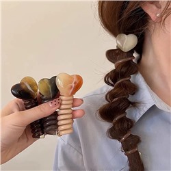 Резинка-пружинка для волос с СЕРДЦЕМ