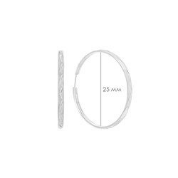 Серьги из серебра без вставки, А-2400225