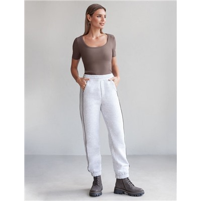 Футболка из трикотажа в широкий рубчик