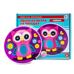 Панно из фетра на пяльцах «Совенок»