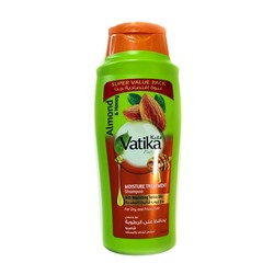 Vatika ALMOND AND HONEY Shampoo, Dabur (Ватика МИНДАЛЬ И МЕД Шампунь УВЛАЖНЯЮЩИЙ для сухих, вьющихся и жестких волос. Дабур), 700 мл.