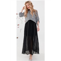 Amberа 324.5-1 черно-белый, Платье