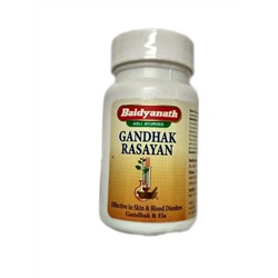 GANDHAK RASAYAN, Baidyanath (ГАНДХАК РАСАЯН, лечение заболеваний кожи, Байдьянатх), 40 таб.
