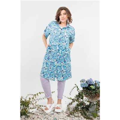 Danaida 2167 бирюза+лаванда, Брюки,  Блуза,  Топ