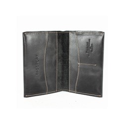 Обложка для паспорта Premier-О-89 натуральная кожа черный пулл-ап (30)  228906