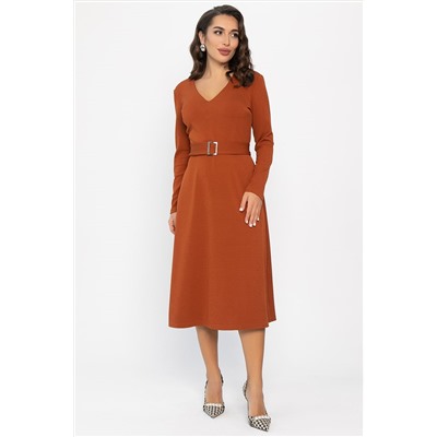 Платье трикотажное Парижанка (терракот) П14335-10М