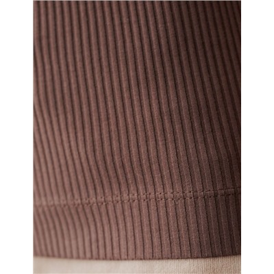 Водолазка из фактурного трикотажа в рубчик