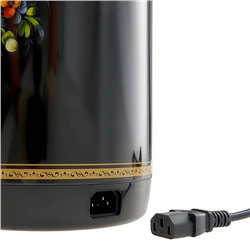 Чайник-термос электрический 750 Вт, 4,5 л ВАСИЛИСА ТП5-900 "Райские цветы" черный