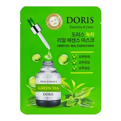 DORIS Маска тканевая д/лица с экстр.зел.чая  Green tea Real Essence Mask 25мл