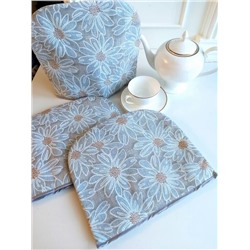 Грелка на чайник "Ромашки" рогожка хлопок 100%