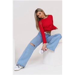 Лонгслив женский Текс-Плюс, цвет красный