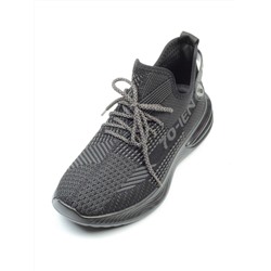 HA103 BLACK/GRAY Кроссовки летние мужские (текстиль) размер
