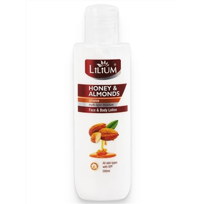 HONEY & ALMONDS Face & Body Lotion, Lilium (МЁД И МИНДАЛЬ лосьон для лица и тела, Лилиум), 200 мл.