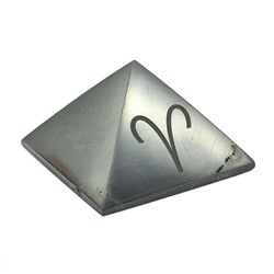 Пирамида из шунгита полированная знака зодиака "Овен", 50*50мм