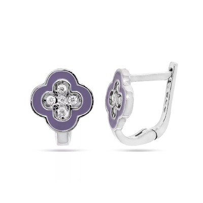 Серьги из серебра эмаль, Тсд67ф