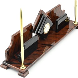 Письменный прибор из обсидиана "Класический" 390*95*130мм