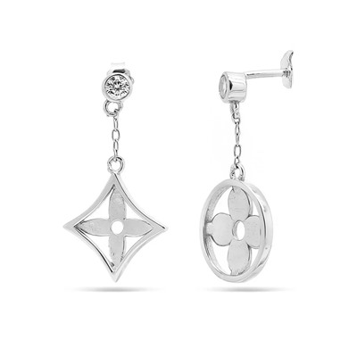 Серьги из серебра куб.циркон., МЦВА186