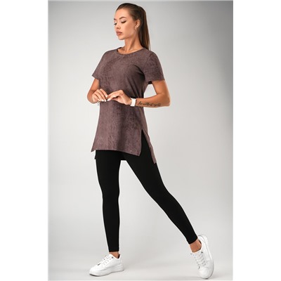 Женская удлиненная футболка с разрезами Happyfox